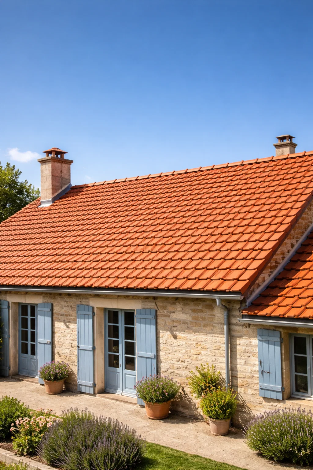 Travaux de couverture à Surgères 17 – rénovation d’une toiture en tuiles et travaus de démoussage