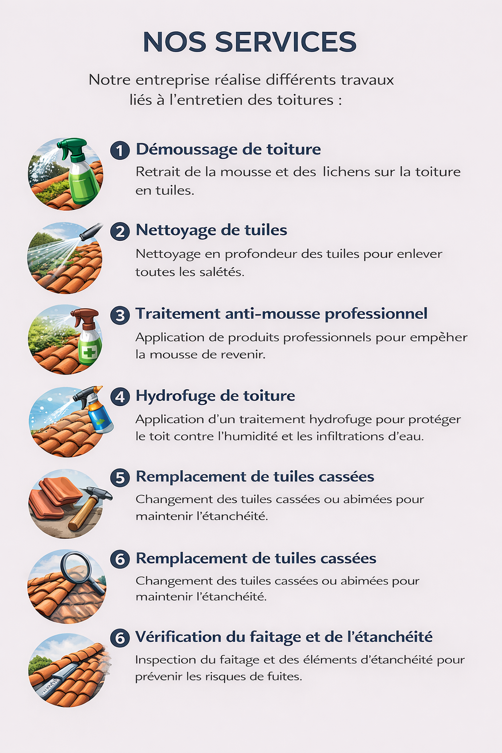 Services de couverture : démoussage de toiture, nettoyage de tuiles et traitement hydrofuge à Surgères en Charente-Maritime (17)